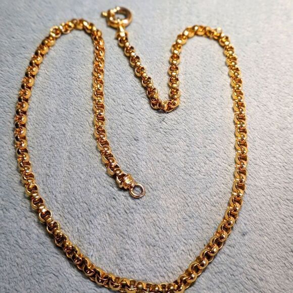 Vintage Joan Rivers Goldtone Interlocking 32" Chain Necklace - Picture 3 of 8